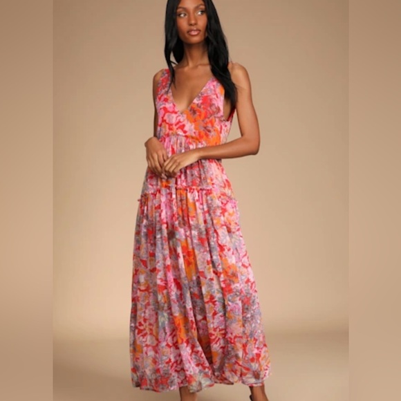 Free People Dresses & Skirts - Free People Vibrant Floral Maxi Dress
